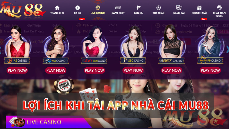 Lợi ích khi tải app nhà cái Mu88