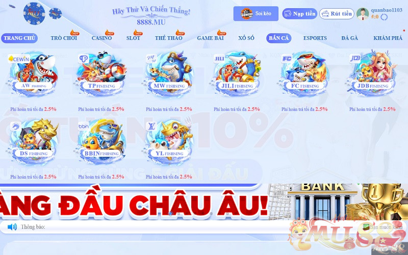 Luật chơi Bắn Cá Mu88