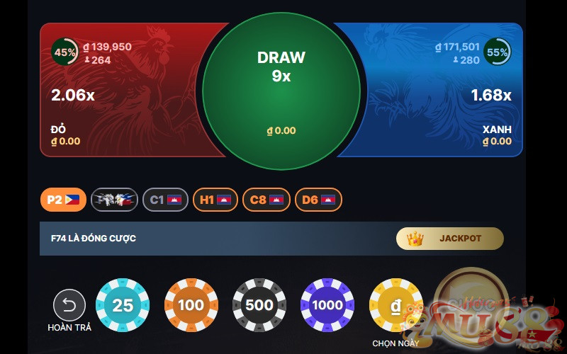 luật cá cược đá gà Mu88 đơn giản